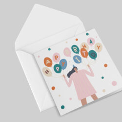square greeting card.