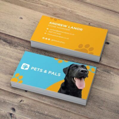 Printed business cards