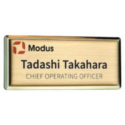 METAL FRAMED NAME BADGE
